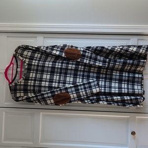 Ambrie 2X LS Buffalo Plaid Dress w/Pockets